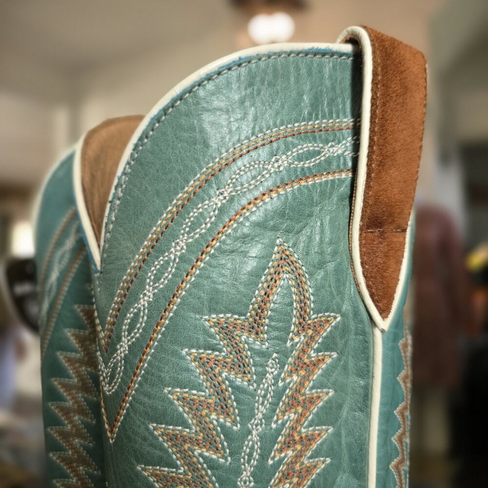 Ariat Ambrose Western Boots Womens Size 6 Penny Suede Pale Turquoise NWT - Picture 9 of 16